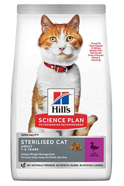 Hill's Scıence Plan Ördekli Kısırlaştırılmış Kedi Maması 8kg + 2kg HEDİYE!