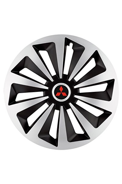 Autohelix MSA Set de 4 capace jante Fox Gri-Negru R17 pentru gama auto Mitsub...