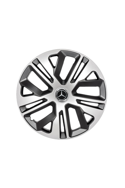 OEM Set de 4 capace de jantă Raven Grey-Black R16, pentru gama de mașini Merc...