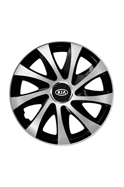 Autohelix MSA Set de 4 capace jante Drift extra argintii și negre R14 compati...