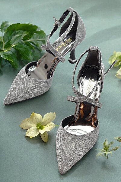 ISPARTALILAR 9825 Pantofi de dama cu toc 8 cm Rochie de seara Nunta Logodna P...