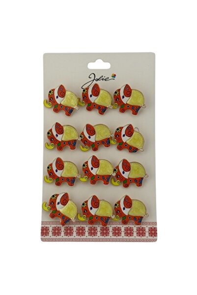 Flippy Set 12 Brose Martisor pentru Copii Elefant cu Model