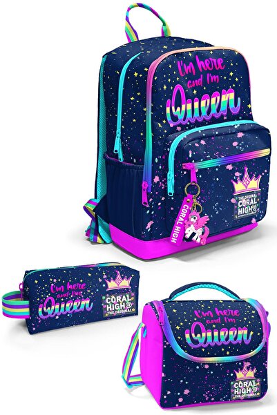 Coral High Çok Renkli 3’lü Okul Çanta Seti SET0123635