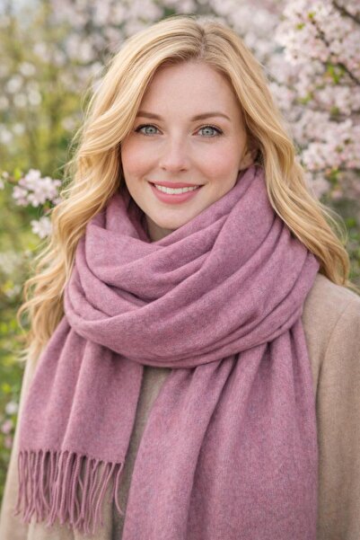 OMG Σάλι από 100% μαλλί με κρόσσια – 70 x 180 εκ.