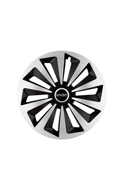 Autohelix MSA Set de 4 capace de jantă Fox Gri-Negru R14 pentru gama de mașin...