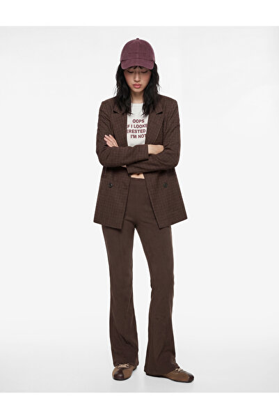 Koton εφαρμοστό Παντελόνι με ραβδώσεις καμπάνα