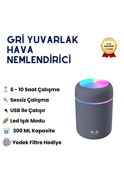 H2O Humidifier H2O LED Işıklı Mini Oda Hava Nemlendirici ve Taşınabilir Buhar...