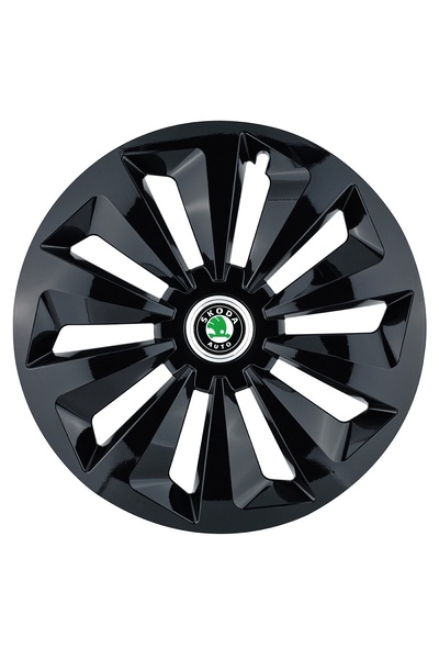 Autohelix MSA Set de 4 capace jante Fox negre R16 pentru gama auto Skoda