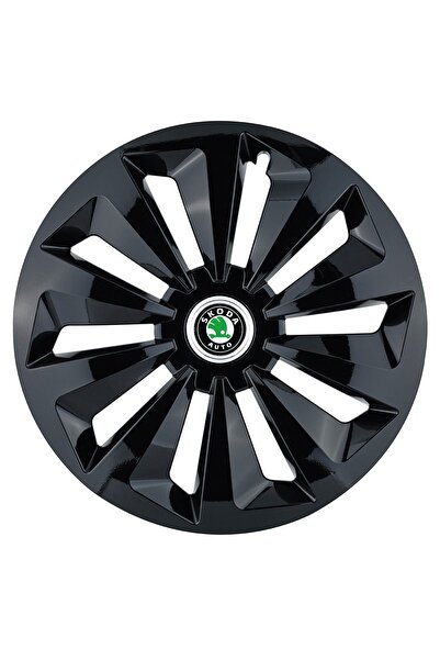 Autohelix MSA Set de 4 capace jante Fox negre R14 pentru gama auto Skoda