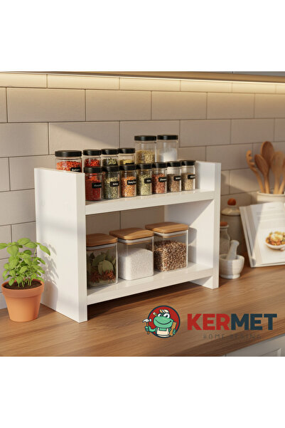 KermetHome Tezgah Üstü Çok Amaçlı Baharatlık Rafı