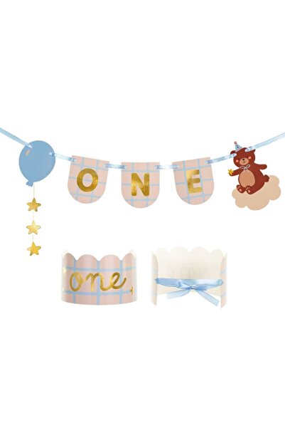 Party Kits Teddy Bear Chair and Crown Banner