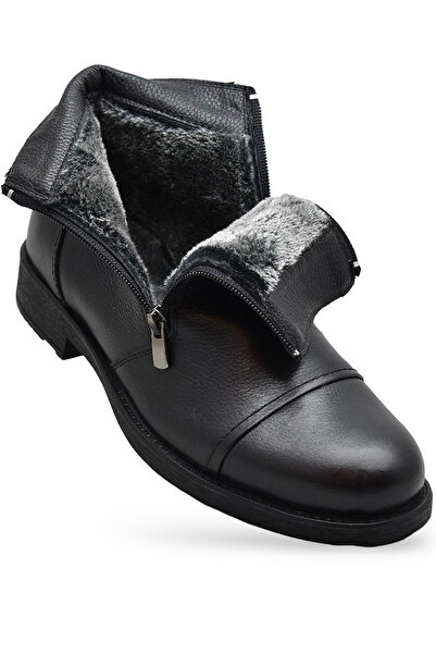 ISPARTALILAR TAB3406 Cizme pentru bărbați din piele naturală cu blană în inte...