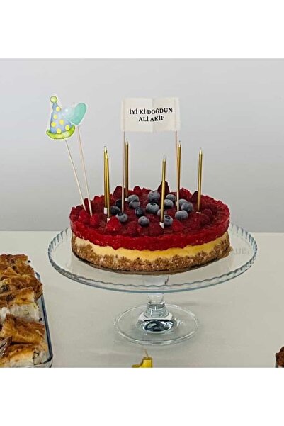 Hesna Natural Cake Ornament Birthday Lettering Ornament on Cake