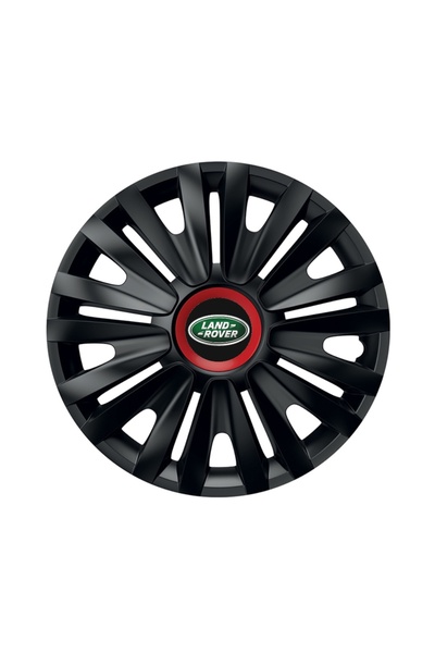 Autohelix MSA Set de 4 capace de roți negre cu inel roșu Royal R15 pentru gam...