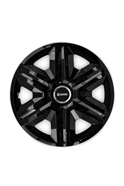 Autohelix MSA Set de 4 capace de roată rapide negre R16 pentru gama auto Daewoo