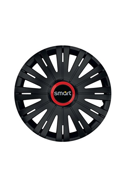 Autohelix MSA Set de 4 capace de roți negre cu inel roșu Active R16 pentru ga...