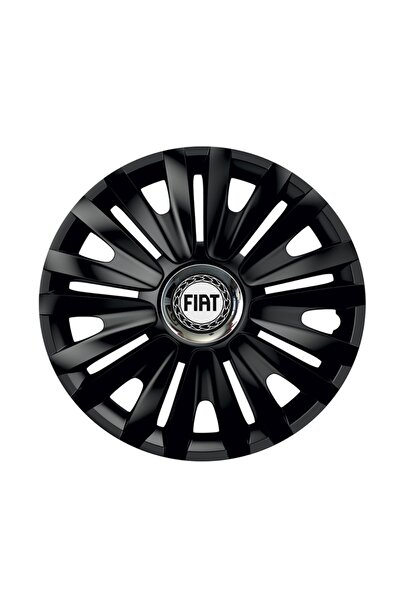 Autohelix MSA Set de 4 capace de roți negre cu inel cromat Royal R16 pentru g...