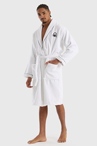 Benetton Home Халат Чоловічий Жіночий Унісекс Білий 100% бавовна