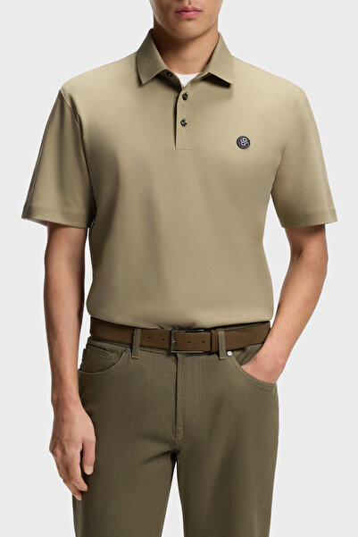 BOSS Erkek Monogram Logo Kabartmalı Normal Kalıp Yumuşak Pamuklu Kısa Kollu B...