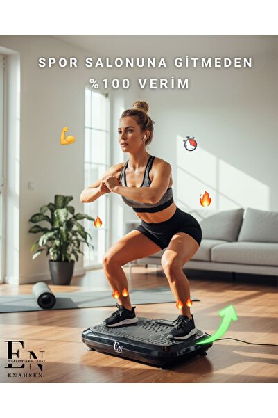 ENAHSEN 2d Özellikli Profesyonel Titreşimli Egzersiz Aleti Basen Karın Bacak Spor Aleti