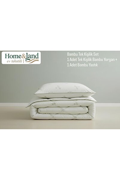 home&lands Bambu Tek Kişilik Yorgan + 1 Adet Yastık