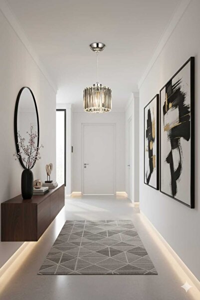 Bohem Aydınlatma modern kristal sarkıt krom avize KORİDOR ANTRE UYUMLU ŞEFFAF...