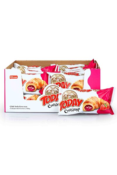 Elvan Today Kruvasan Çilekli 40 Gr. 20 Adet (1 Kutu)