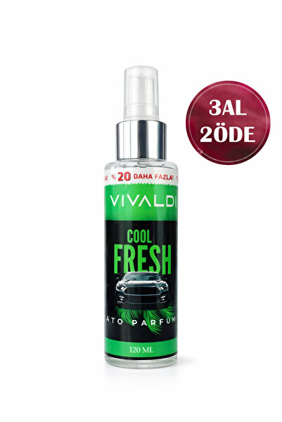 Vivaldi Car Cool Fresh Oto Kokusu Sprey 120 ml – Kalıcı Ferah Araç Parfümü, A...