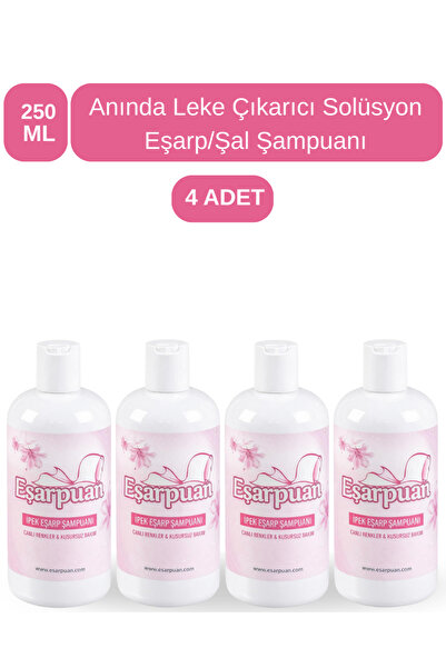 EŞARPUAN 4'lü Dev Ipek Şal Eşarp Şampuanı Anında Leke Çıkarıcı Solüsyon Set (...