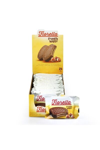 FIORELLA Crunch Çikolatalı Gofret 20 Gr. 24lü (1 Paket)