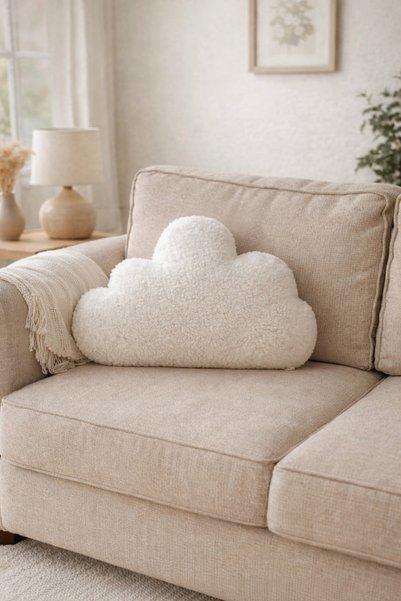 ŞAŞKIN HOUSE Sevi̇Mli̇ Cloud Pillow Teddy Plush Pillow & Decorative Cloud Pillow & Baby Kids Pillow