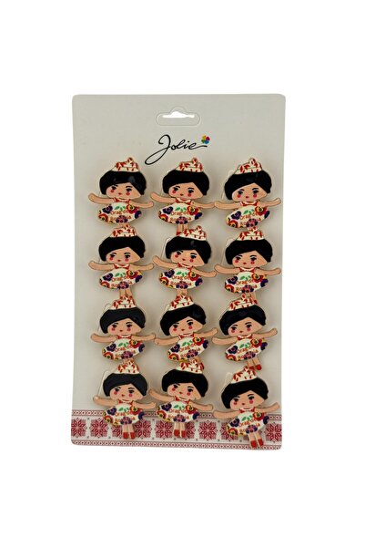 Flippy Set 12 Brose Martisor pentru Copii Fetita cu Coronita