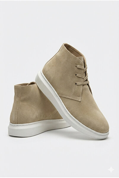 Zerenyus Ανδρικά αθλητικά μποτάκια ZRJ207 με κορδόνια ορθοπεδική σόλα κρεμ σο...