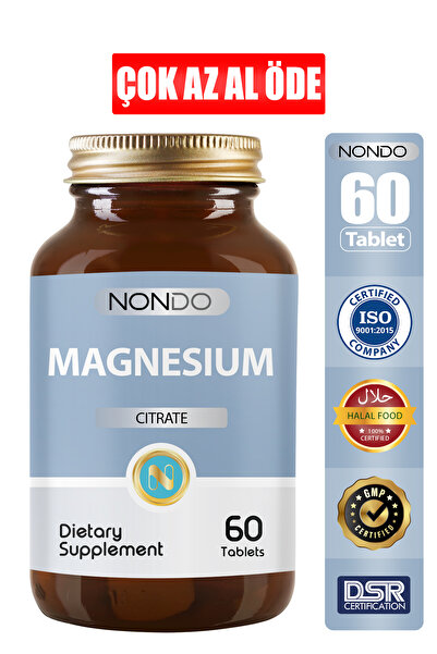 Nondo Magnesium Citrate 60 Tablets (Mangesium Citrate Polyvinylpyrolidone)