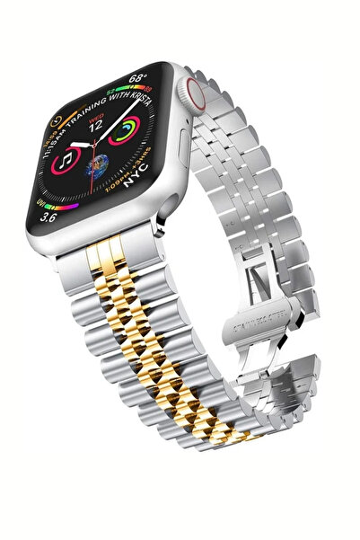 PSGT Apple Watch uyumlu 49-45-44-42mm Rolex Metal Kordon