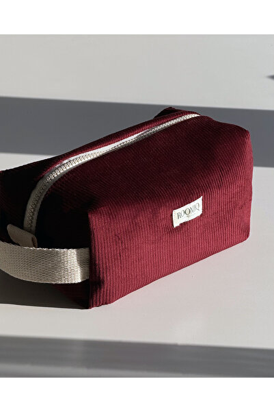 Roomiq Handmade Burgundy Velvet Makeup Bag Orven Collection Mistletoe