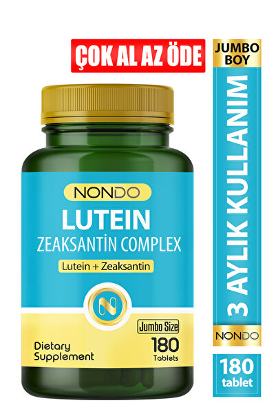 Nondo Lutein Zeaksantin Complex 180 Tablet Jumbo Size ( C Vitamini, Çinko, Se...