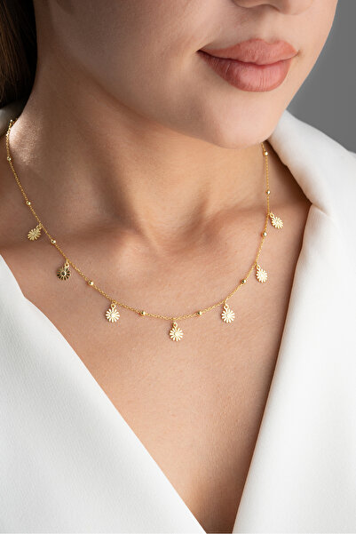 ÇEKİRDEK JEWELRY 925 Ayar Gümüş Altın Kaplama Şans Kolyeler