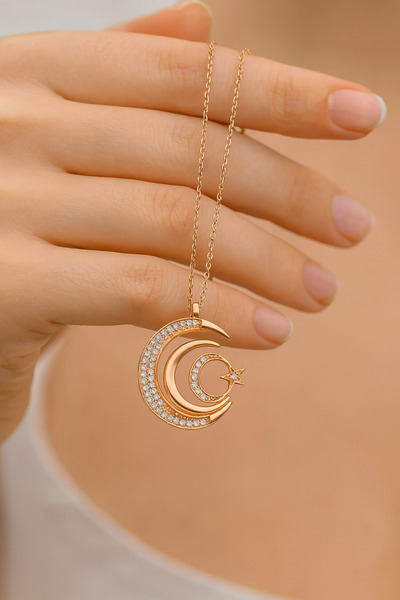 ÇEKİRDEK JEWELRY 925 Ayar Gümüş Ayıldızlı Kolye