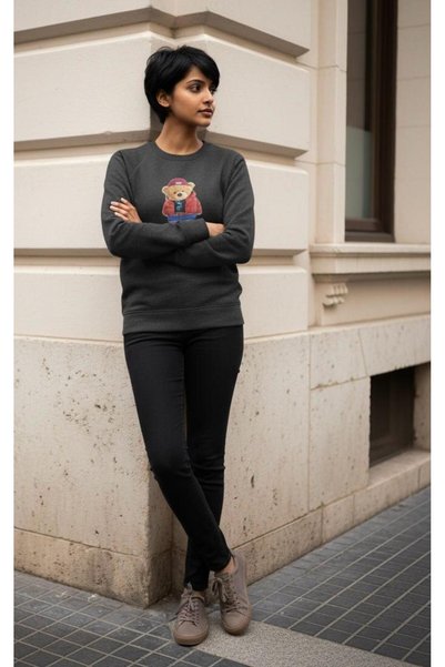 Hamera Unisex Crew Neck Oversized Printed Sweatshirt