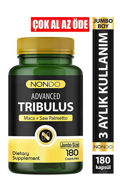 Nondo Trıbulus 180 Kapsül (jumbo Boy Tribulus Terrestris Saw Palmetto Kore Gi...