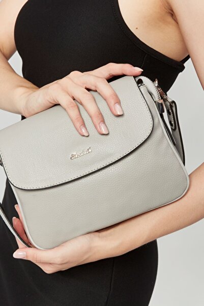 Morpelikan Gray Women's Shoulder Bag - Two Compartment Arm Design