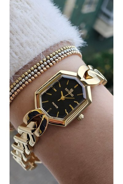 Raymond ساعة يد نسائية RYM-213057-GOLD-SİYAH