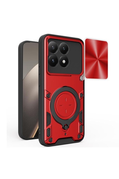 SKYDDAR INNOVATION Husă pentru Xiaomi 15T, CamGuard Pro, inel magnetic, prote...