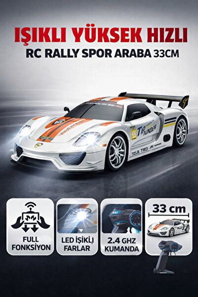 TRENDZONE Uzaktan Kumandalı Full Fonksiyon Şarjlı Işıklı Yüksek Hızlı RC Rall...