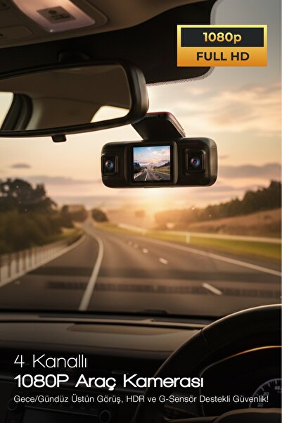 Kensa 4 Kameralı 1080P Araç Kamerası| 360° Görüş | Gece Görüş | G-Sensör | Dö...