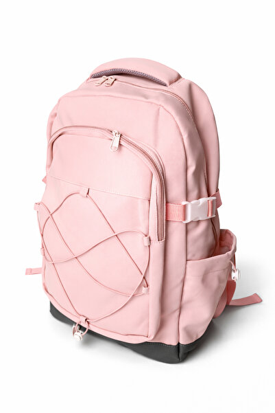 Ecrou Rucsac de școală roz cu 2 compartimente cu accesorii