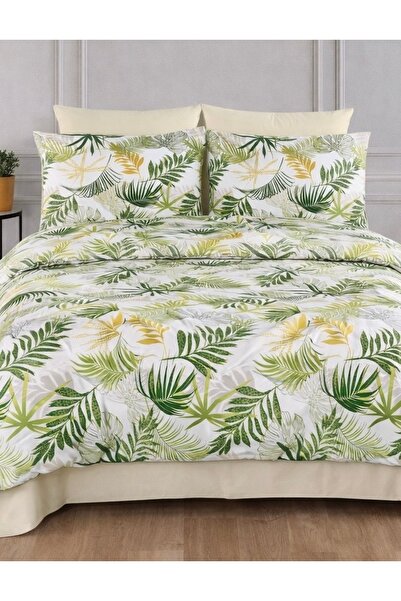 NazeninHome Dream Ranforce Single Duvet Cover Set Cotton Tropical