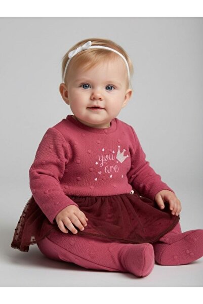 Zekids Kız Bebek Tütü Etekli Tasarım Tulum