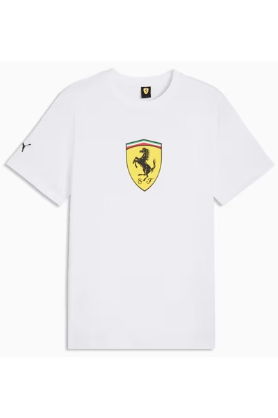 Puma تي شيرت فيراري كولورد شيلد 635310 تي شيرت رجالي أبيض